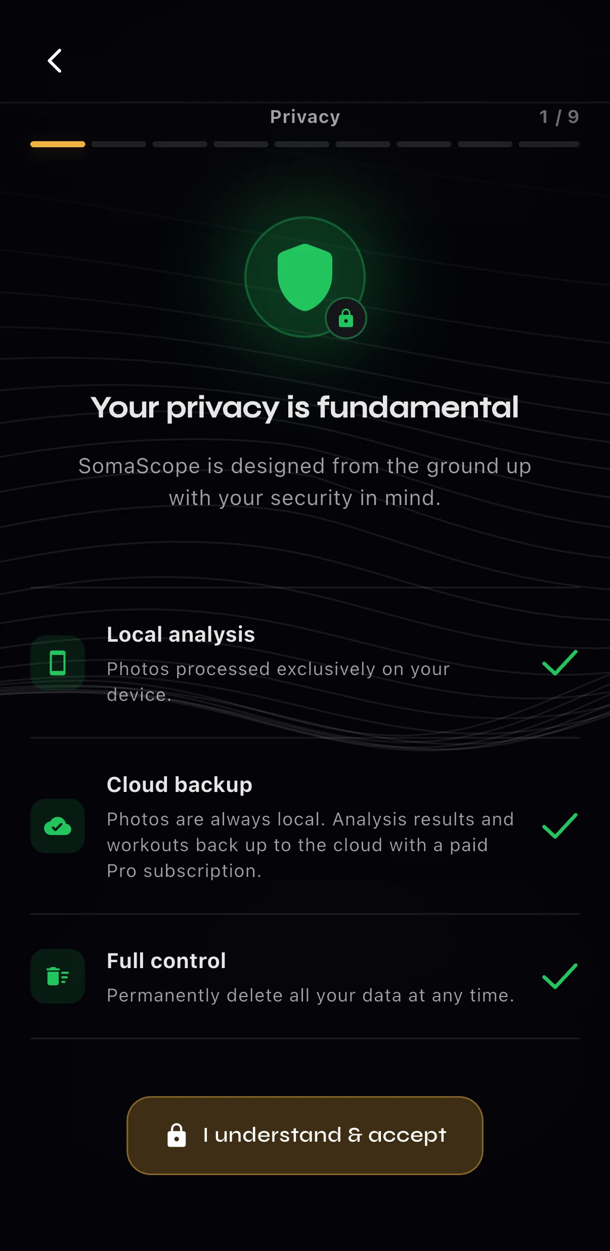 SomaScope privacy screen